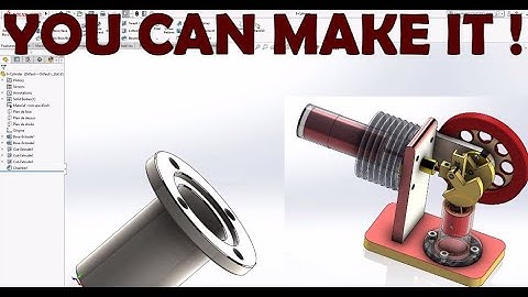 Solidworks Complete Project Stirling Engine-8-Cylinder Cylindre PART DESIGN STEP BY STEP