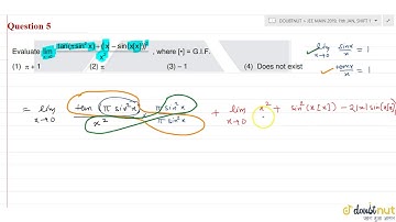 JEE Mains 2019 11 January Shift 1 Question 05 MATHS ( Memory Based Question )