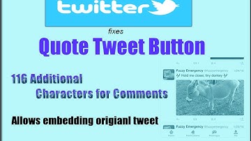 Twitter fixes "Quote Tweet". Allows embedding original tweet and adding comments text.