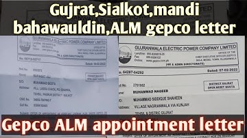 Gepco alm final list 2022 || Gepco alm appointment letters