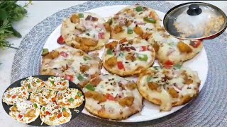 Mini Bread Pizza | without oven | smoky flavor | kitchen with farwa