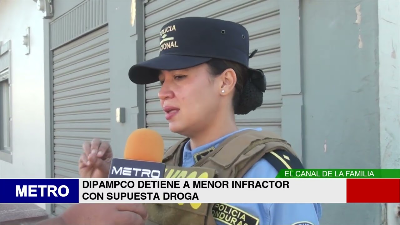 7  DIPAMPCO DETIENE A MENOR INFRACTOR CON SUPUESTA DROGA
