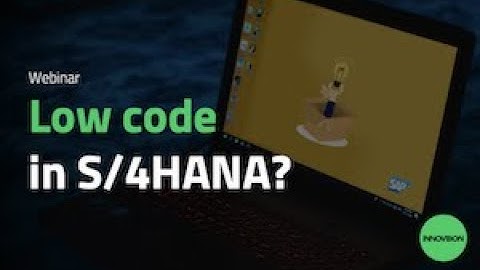 Webinar Lowcode SAP S/4HANA