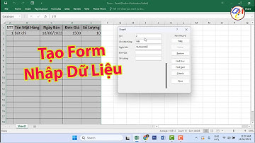 Hướng dẫn tạo Form nhập dữ liệu trong Excel