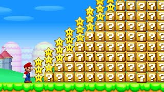 Can Mario Jump Over 999 Item Blocks and Collect 999 Stars in New Super Mario Bros. DS ?