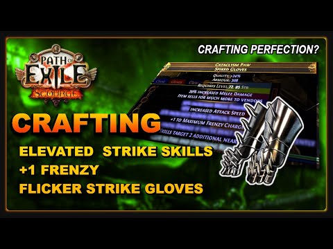 PoE 3.16 - Crafting Elevated Flicker Strike Gloves - YouTube