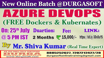 AZURE DEVOPS Online Training @ DURGASOFT