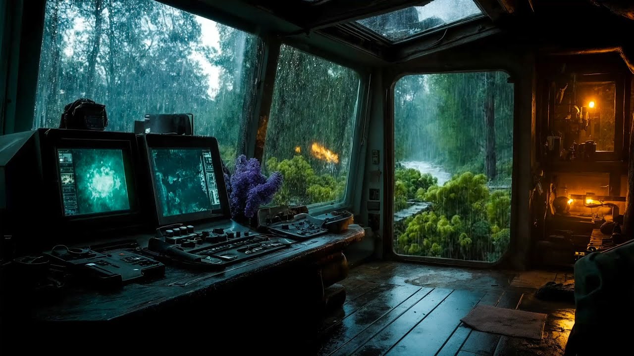 Heavy Rain Inside a Cozy Shelter | Ambient Rain Sounds for Deep Sleep & Focus