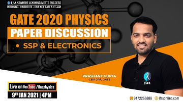 GATE 2020 PHYSICS PAPER DISCUSSION | SSP & ELECTRONICS