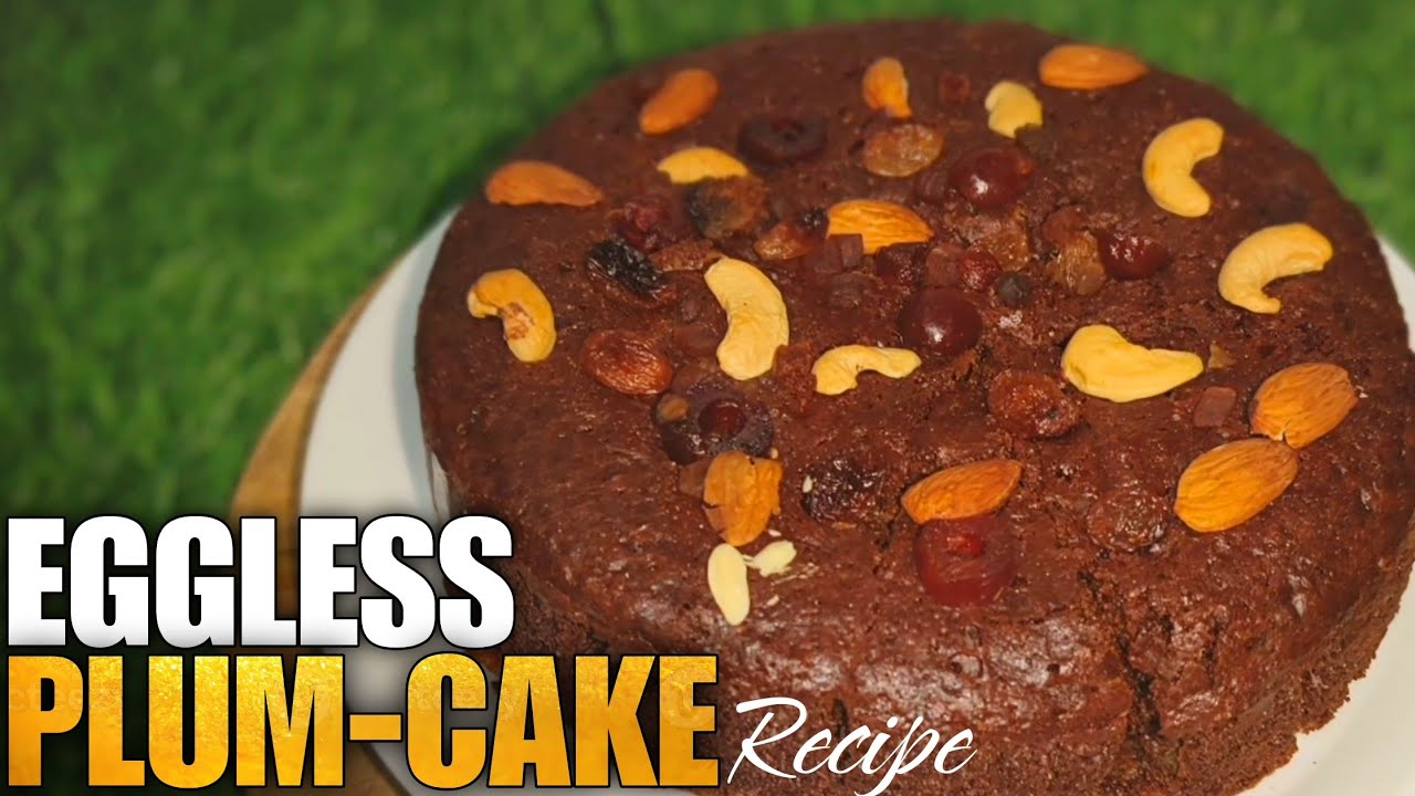 Plum cake recipe /bina oven ke ghar per hi kadhai mein banaen / eggless plum cake recipe