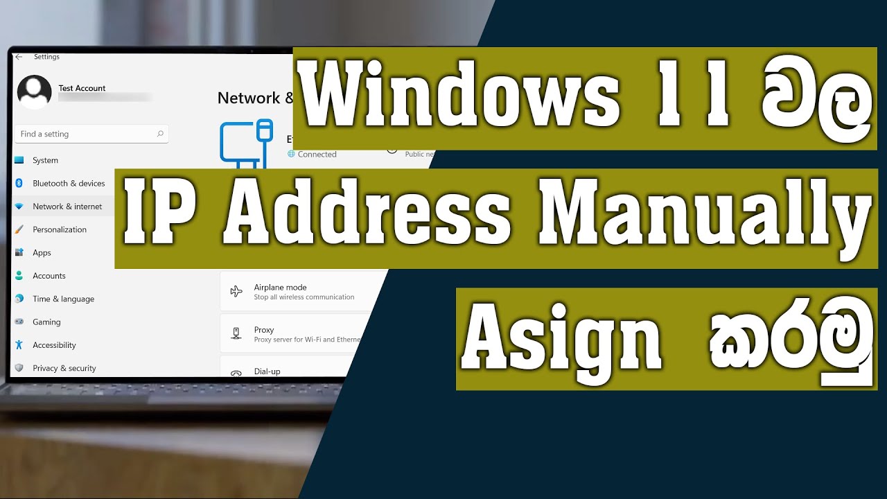 manually assign ip address windows 11
