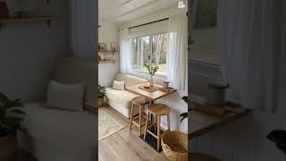 Tiny Scandinavian Minimalist Home Tour | Under 400 Sq Ft Cozy & Light-Filled Design