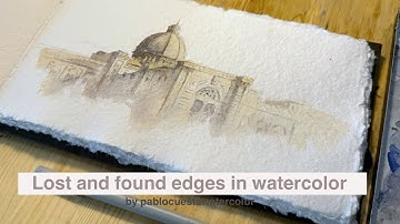 Lost and found edges in watercolor