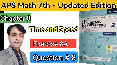 Exercise  8A Question 8 II APS Mathematics 7th II New Secondary Mathematics book 2 #taleem