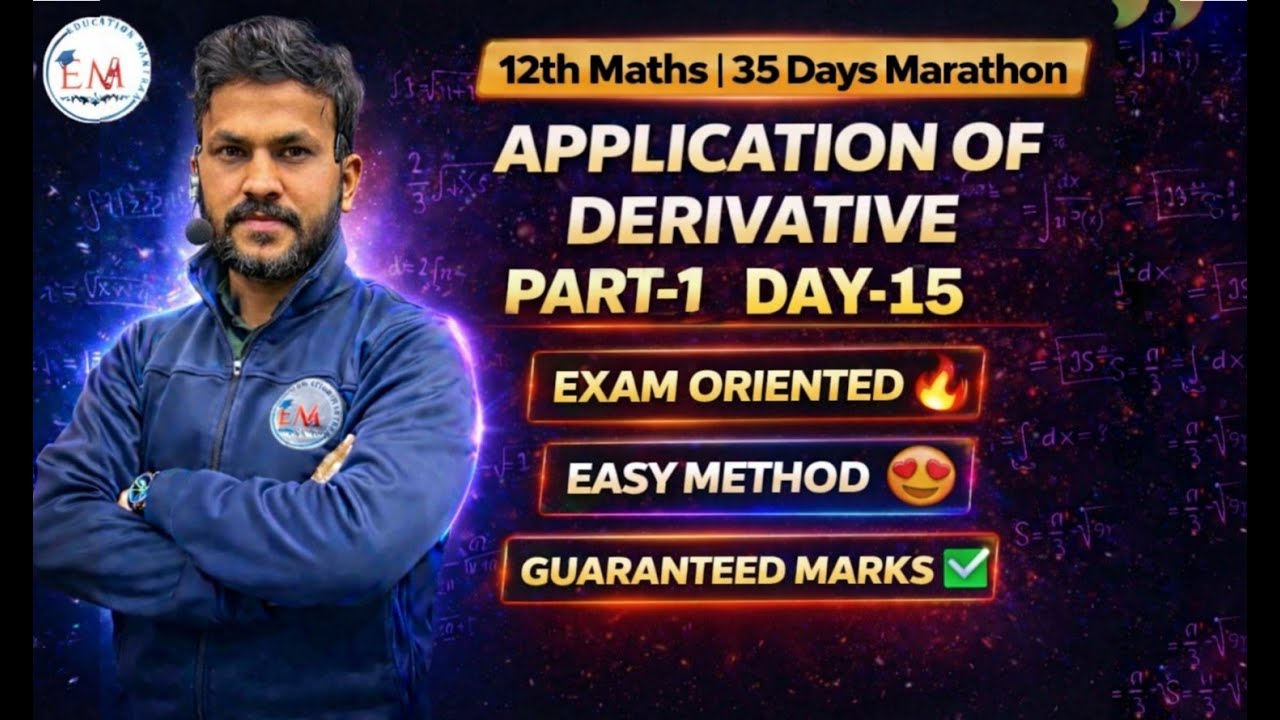 Class 12 MathsI Final Revision Series IApplication of Derivatives | Part-1I By Surender sir