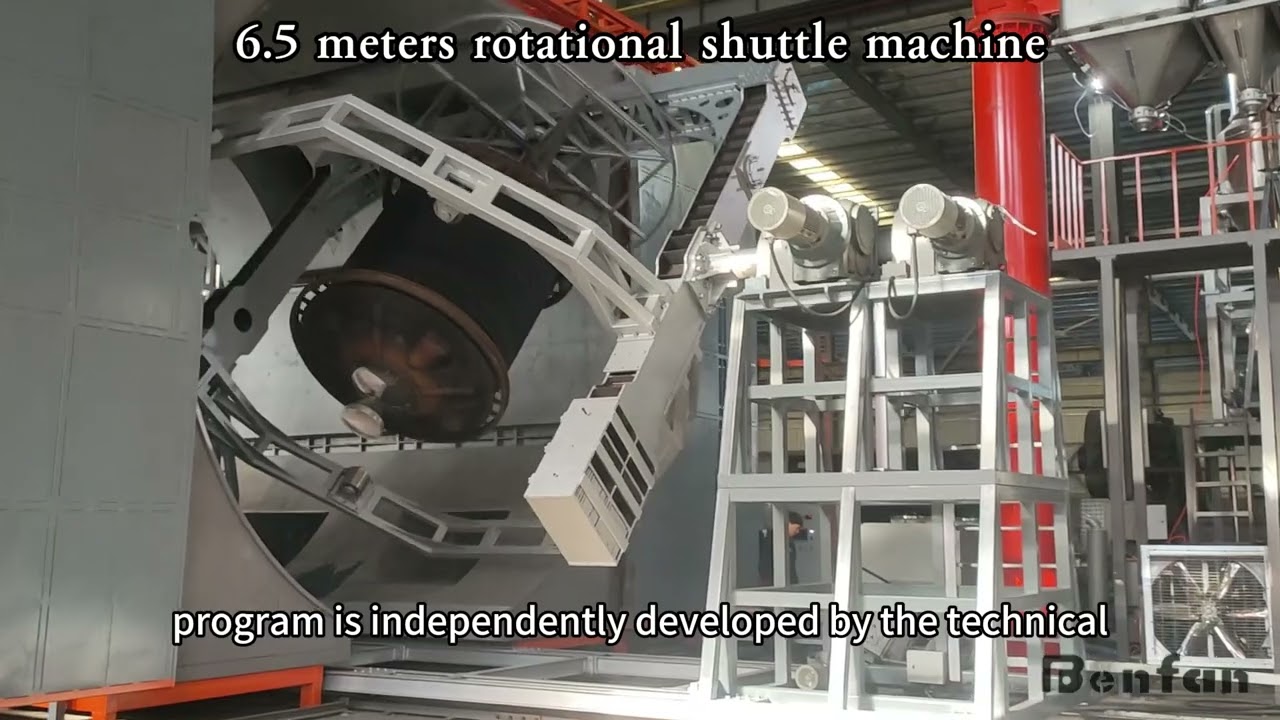 6.5 meter Shuttle Rotomolding Machine | Benfan Machinery