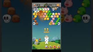 line bubble 2 卡片 收集胡蘿蔔,34球 20180905