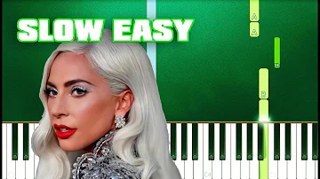 Lady Gaga - 1000 Doves (Slow Easy Piano Tutorial) (Anyone Can Play)