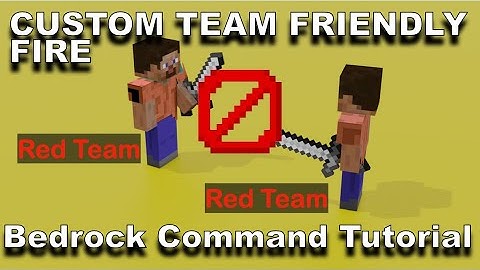 Custom Team FRIENDLY FIRE disable with commands | 1.20 Bedrock Tutorial
