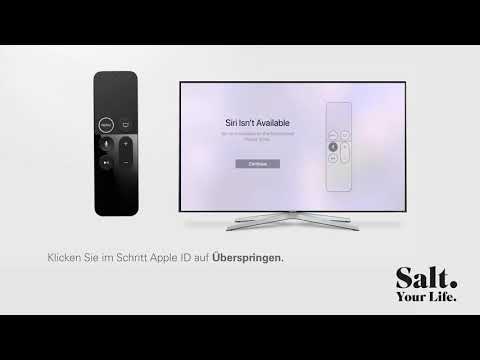 9. Apple TV und Salt TV-App ohne Apple ID installieren - Apple Remote