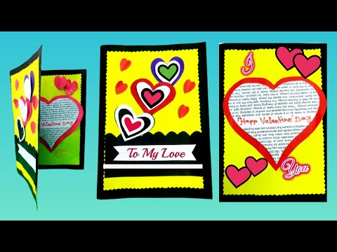 How to make Valentines day card Easy || Valentines day card Tutorial ♥♥  @UJANCREATIONS