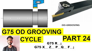 G75 OD GROOVING CYCLE II CNC PROGRAMING MARATHI II   #CNC MARATHI #MCODE #G75ODGROOVING