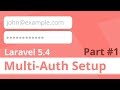 Multiple Authentication in Laravel 5.4 Natively! (Admins + Users) - Part 1