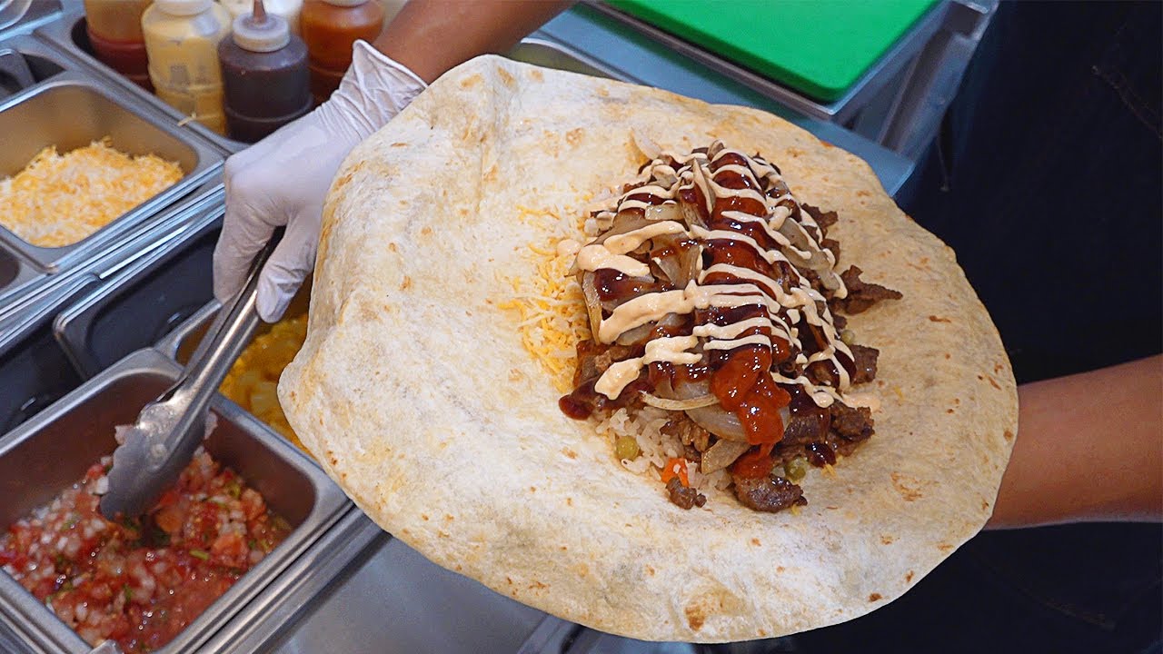 Big size! Barbecue Beef Burrito, Shrimp Taco - Korean Street Food