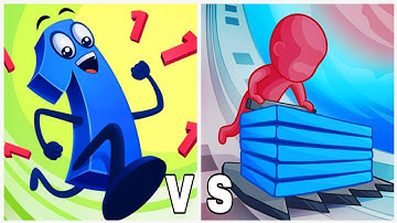 Number Run vs Stack Colours - All Level Gameplay (NOOB vs PRO vs HACKER) All New Update 