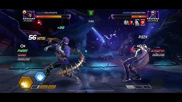 MCoC Kindred vs Dust on node 44 (Hazard Shift - Poison, Rupture, Stun Immunity)