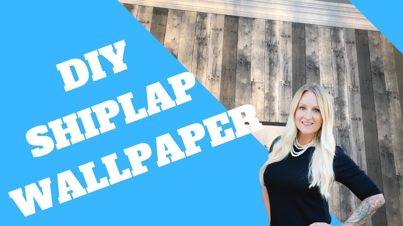 DIY Shiplap Wallpaper