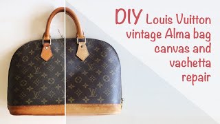Vintage Louis Vuitton Alma bag DIY repair 