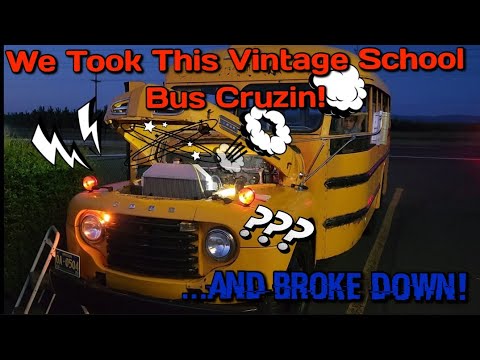 We Take This Vintage 1948 Ford F5 School Bus To a Classic Car Show and Cruise, Then We Break Down...