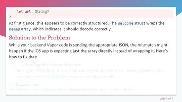 Resolving the iOS JSON Decoder Data Incorrect Format Error