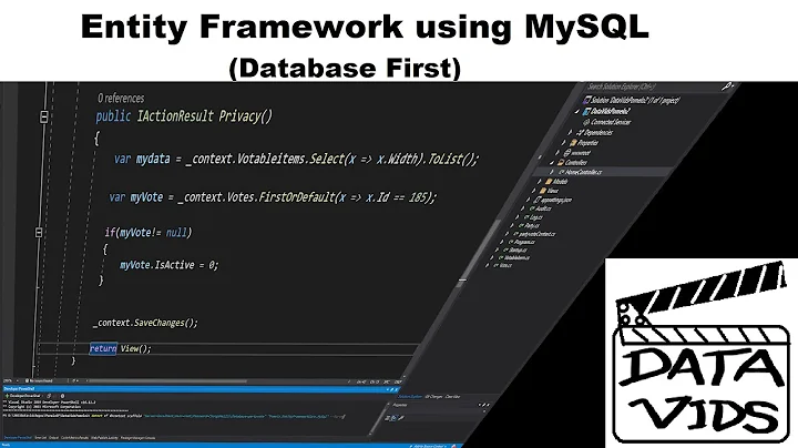 Entity Framework using MySQL (Database First) (EFCore)