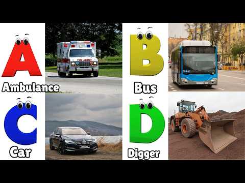 ABC Song Phonics, Transportation Song, ABC Song, Alphabet Educational Song A to Z for kids