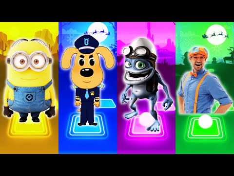 Minions - Sheriff Labrador - Crazy Frog - Blippi - Tiles Hop EDM Rush