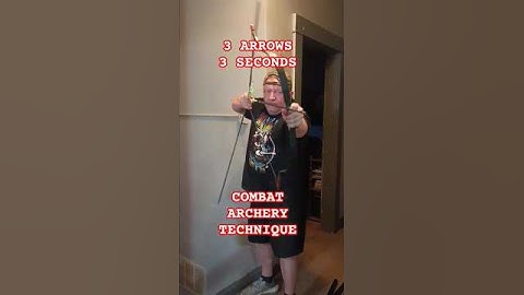 3 ARROWS 3 SECONDS COMBAT ARCHERY TECHNIQUE 🏹. #combatarchery #shorts  #viral