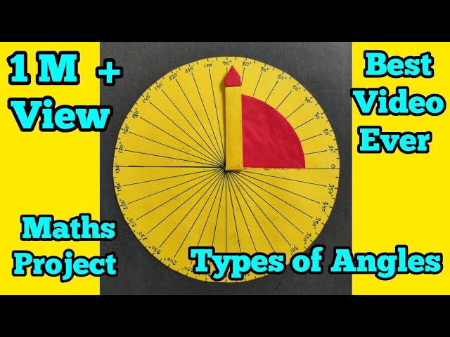 How to make a Mathematics Angle Project//Types of Angles //Math Working Model //Angle Clock// class=