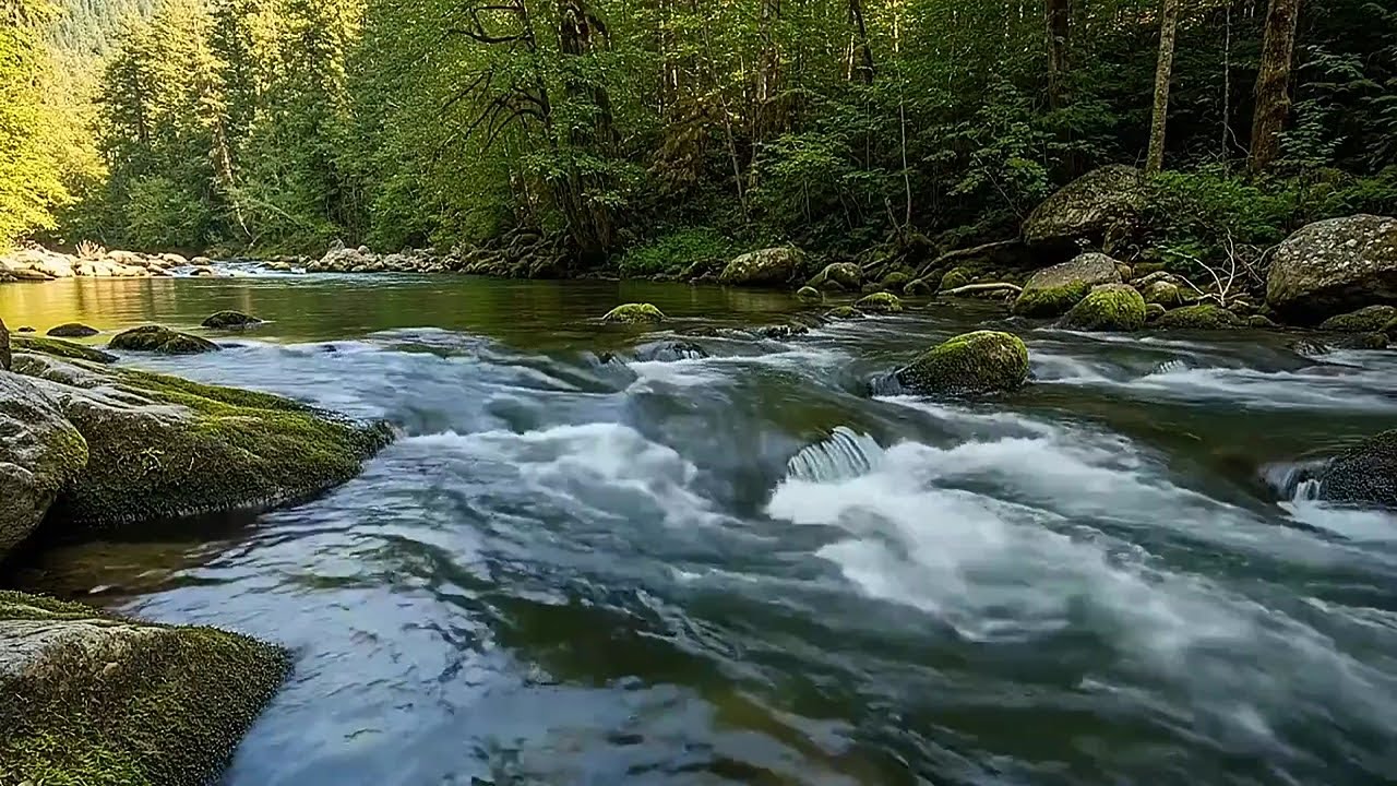 Forest River Sounds for Sleep | Calm Nature Water Flow for Deep ...