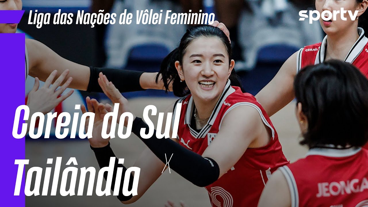 COREIA DO SUL 3 X 1 TAILÂNDIA | MELHORES MOMENTOS | LIGA DAS NAÇÕES DE VÔLEI FEMININO 2024 | sportv