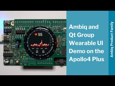 Ambiq and Qt Group Wearable UI Demo on the Apollo4 Plus