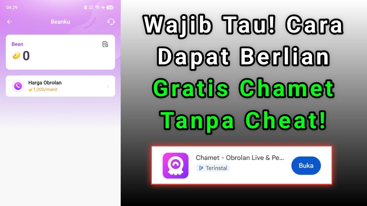 Cara Dapat Berlian Gratis Chamet ~ Cara Mendapatkan Koin Gratis Chamet