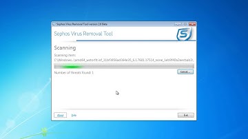 Scanning with the Sophos Virus Removal Tool
