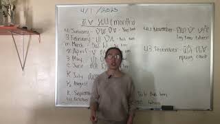 Qhia Ntawv Hmoob Zaum, Zwj Kav Pluas, Hli Number, Week, Months