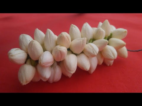 How to tie jasmine flower closely using simple trick/madurai malligai poo kattuvadhu eppadi/dindu