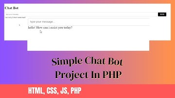 How To Make Chat Bot In PHP | Create Chat Bot Using HTML, CSS, JS & PHP | PHP Project