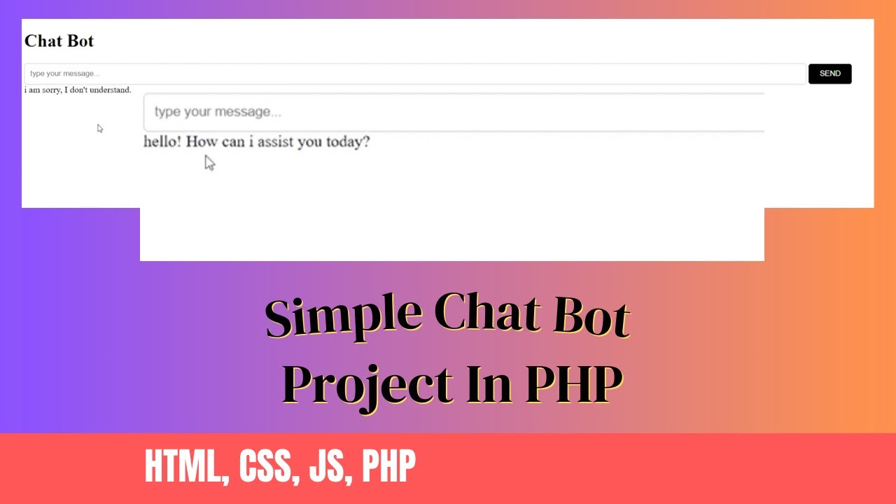 How To Make Chat Bot In PHP | Create Chat Bot Using HTML, CSS, JS & PHP ...