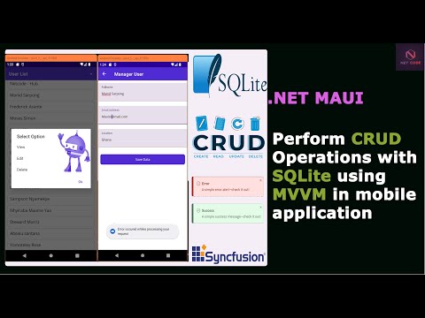 .NET Maui Apps | CRUD Operations with SQLite using MVVM, Toast notification and Syncfusion component