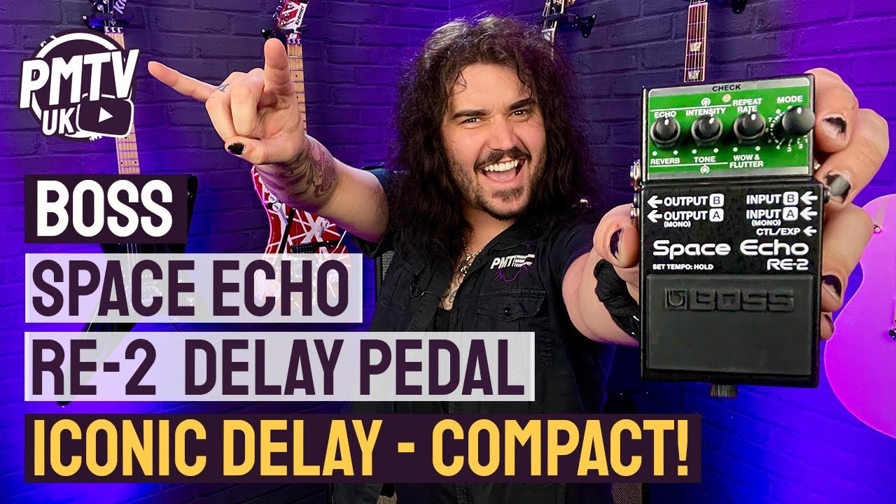 New BOSS RE-2 Space Echo Delay! - The Legendary Roland Space Echo in a  Compact, Easy To Use Pedal!